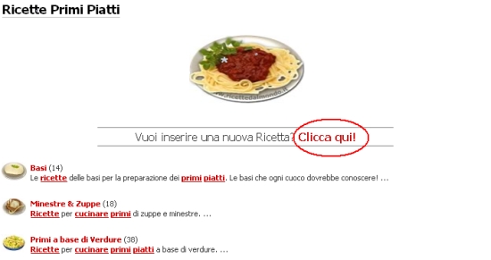 Invio di una Ricetta
