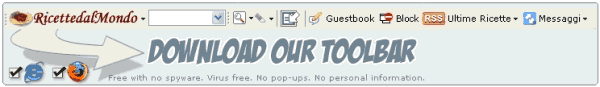 Scarica la Toolbar di RicetteDalMondo.it