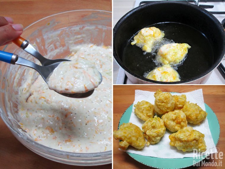 Friggere le frittelle in olio caldo