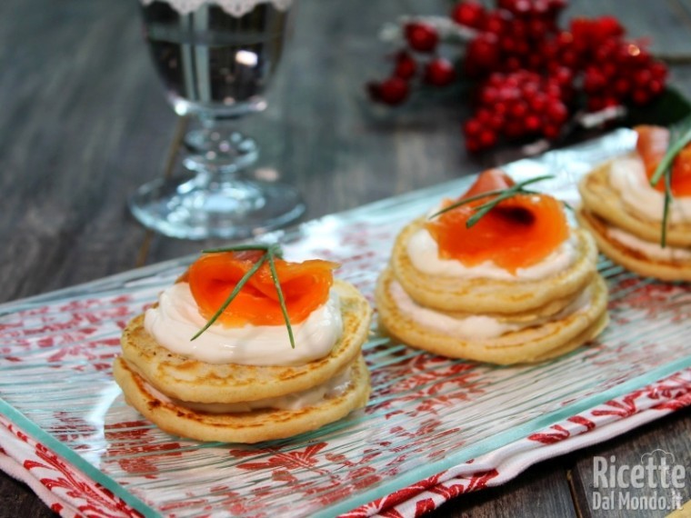 Ricetta Blinis al salmone