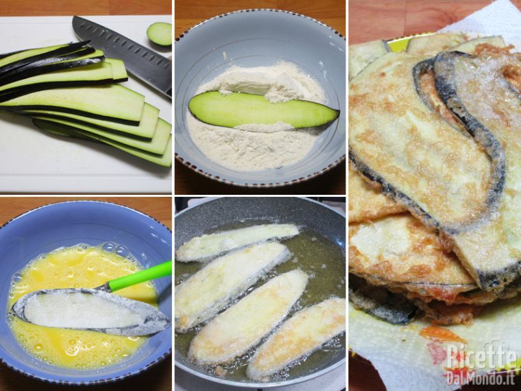 Preparate le melanzane indorate e fritte