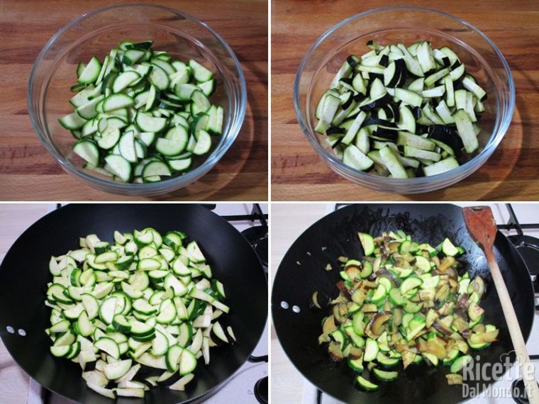 Torta salata con zucchine, melanzane e caciocavallo 2