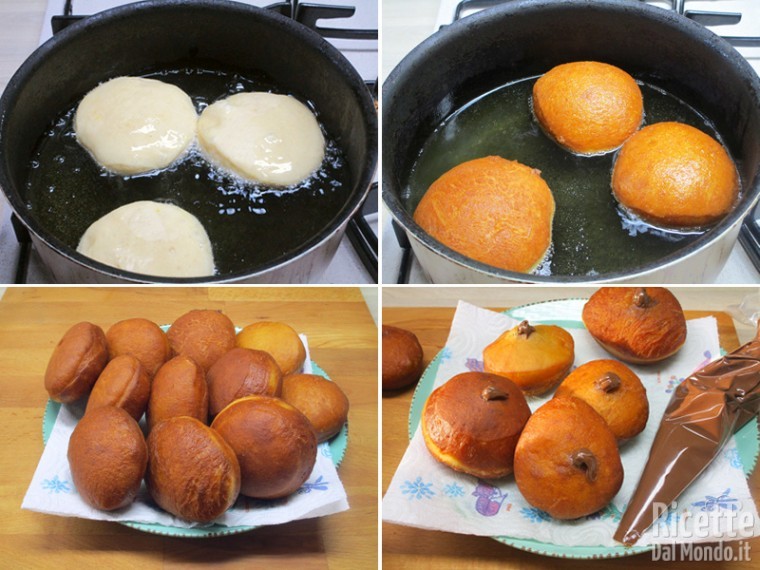 Friggere e farcire i bomboloni