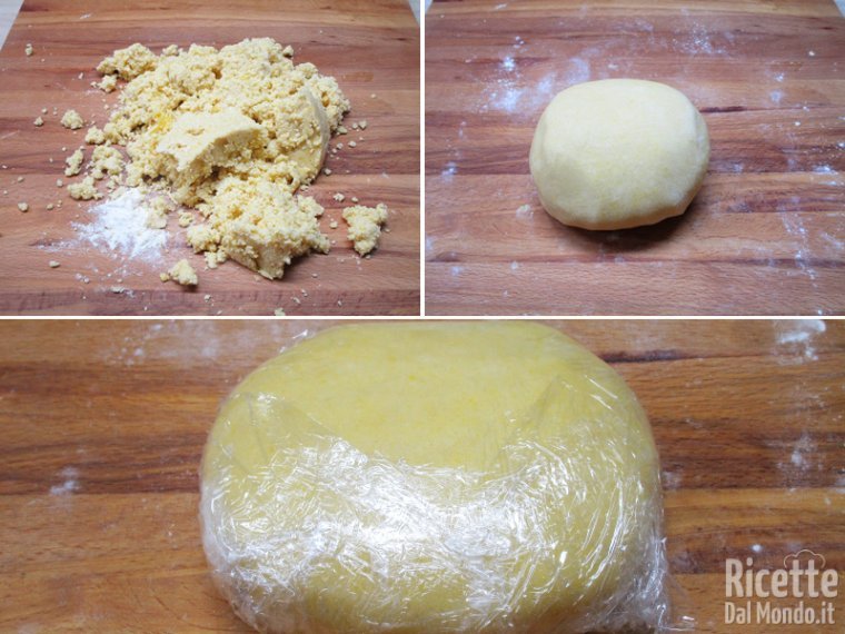 Compattare la pasta frolla e farla raffreddare in frigorifero