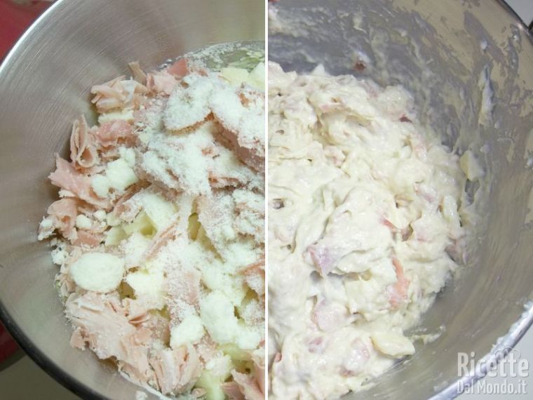 Aggiungere formaggi e salumi