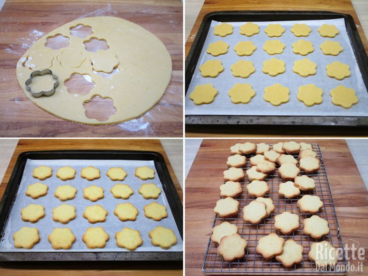 Dare la forma ai biscotti e cuocerli in forno caldo