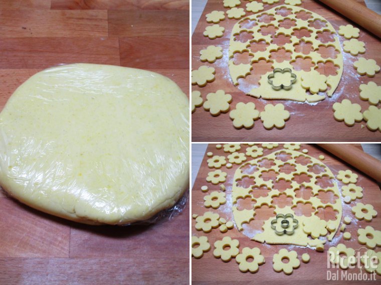 Far raffreddare la frolla e ritagliare i biscotti