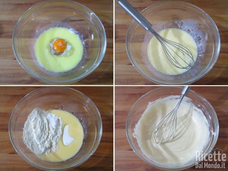 Lavorare gli ingredienti liquidi e i secchi