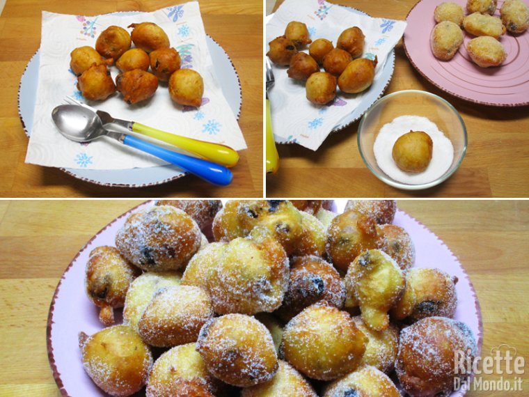 Rotolare le frittelle nello zucchero