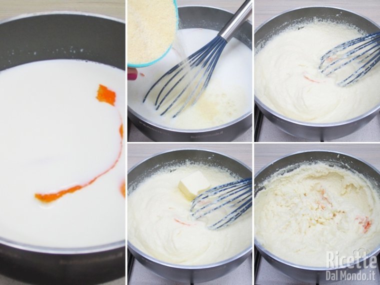Cuocere il semolino con il latte