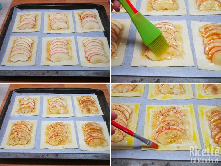 Ricoprire con mele e marmellata