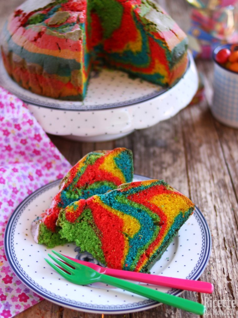 Come fare una torta multicolor