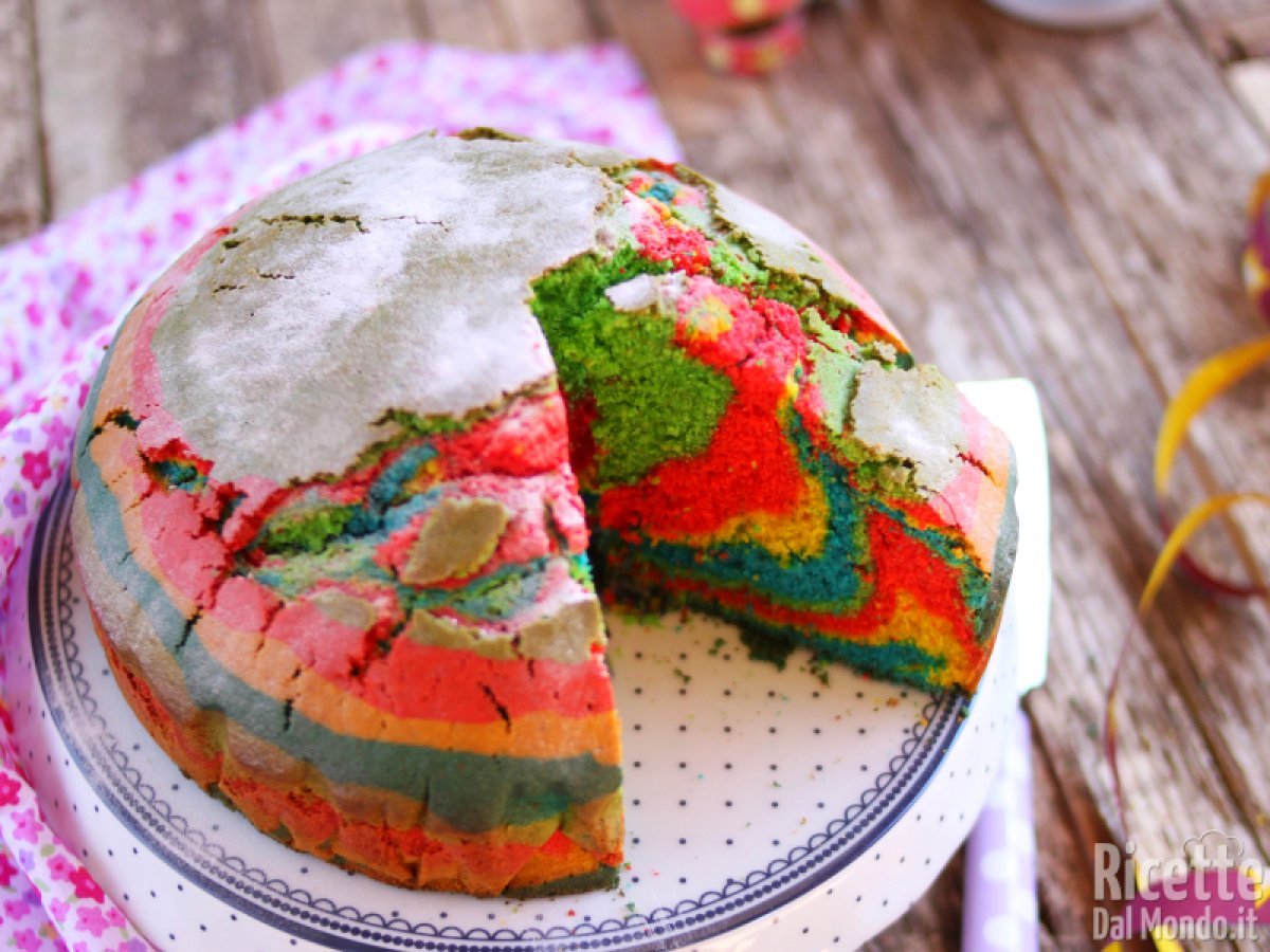 Torta arlecchino. Il dolce perfetto per la festa di Carnevale!