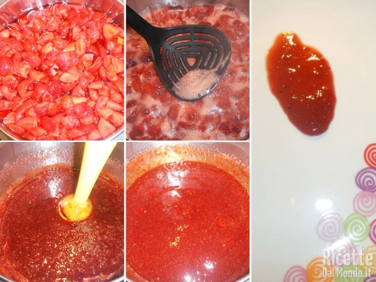 Cuocere la marmellata di fragole