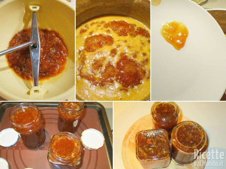 Trasferire la marmellata nei vasetti