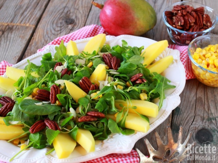 Insalata di rucola e mango