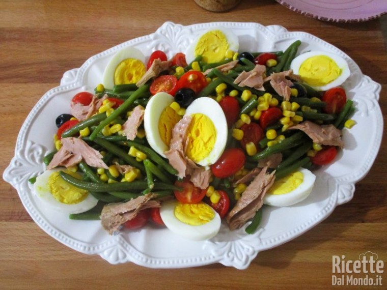Insalata di fagiolini, tonno e uova 6