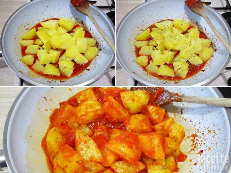 Pizzaiola di patate in padella 4