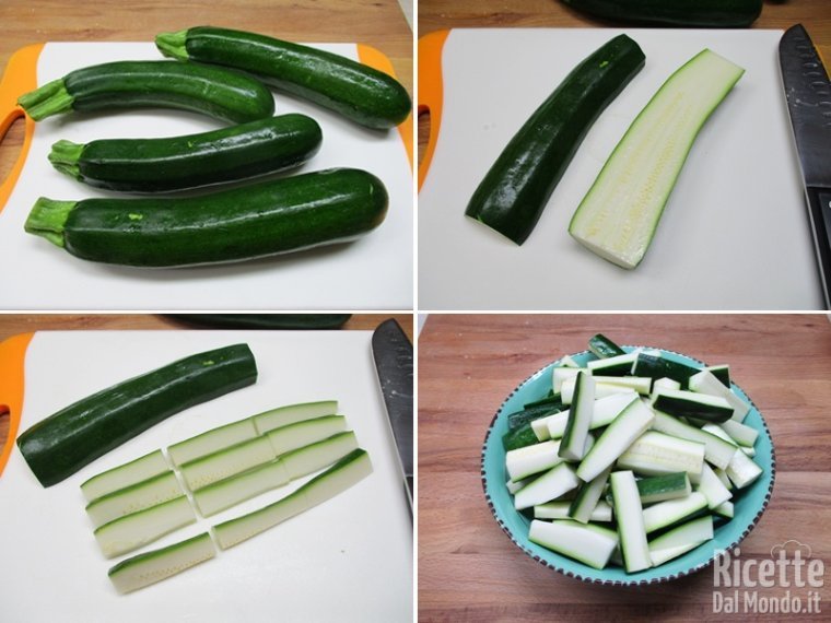 Tagliare le zucchine