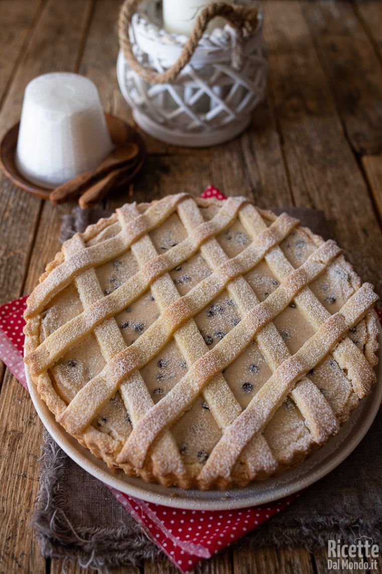 Ricetta crostata di ricotta e gocce di cioccolato