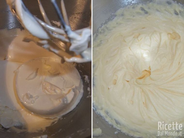 Unire il mascarpone e lavorare a crema