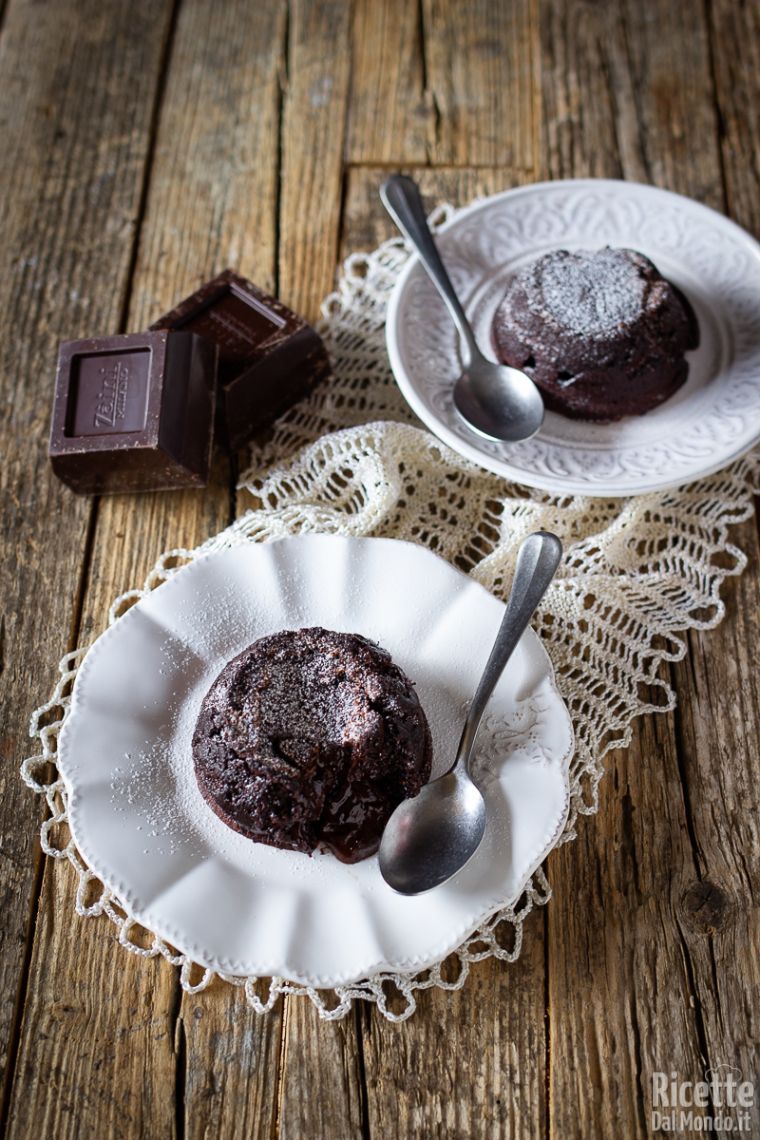 Ricetta tortino al cioccolato con cuore fondente