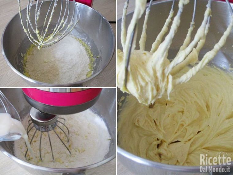 Aggiungere la farina, la fecola e il latte