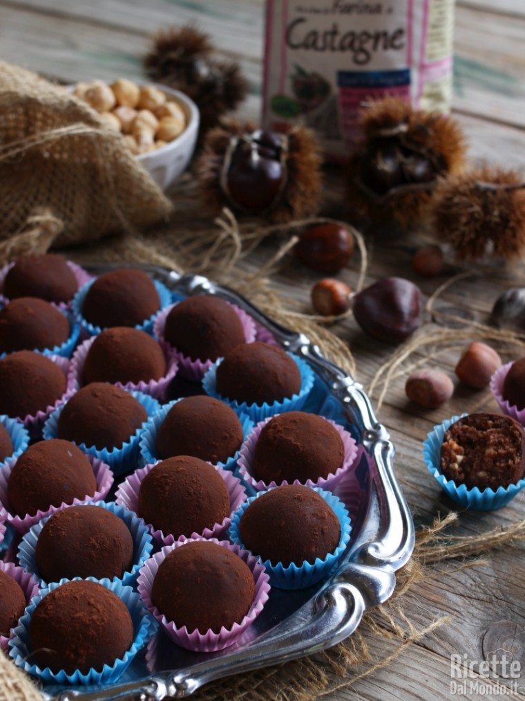 Come fare i bon bon con farina di castagne