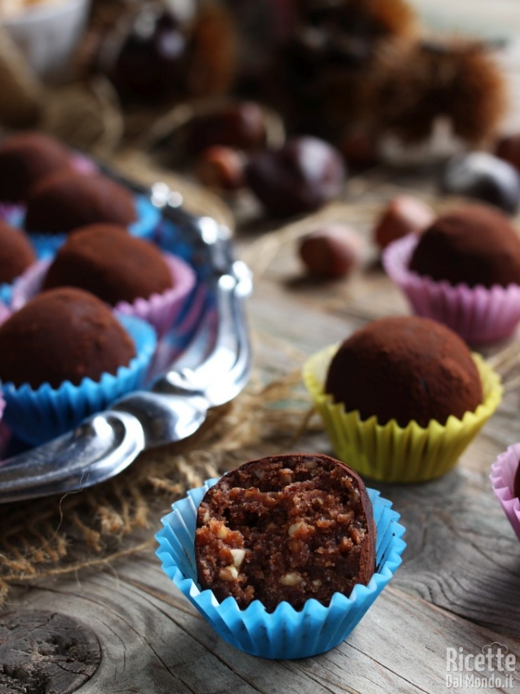 Ricetta semplice bon bon con farina di castagne