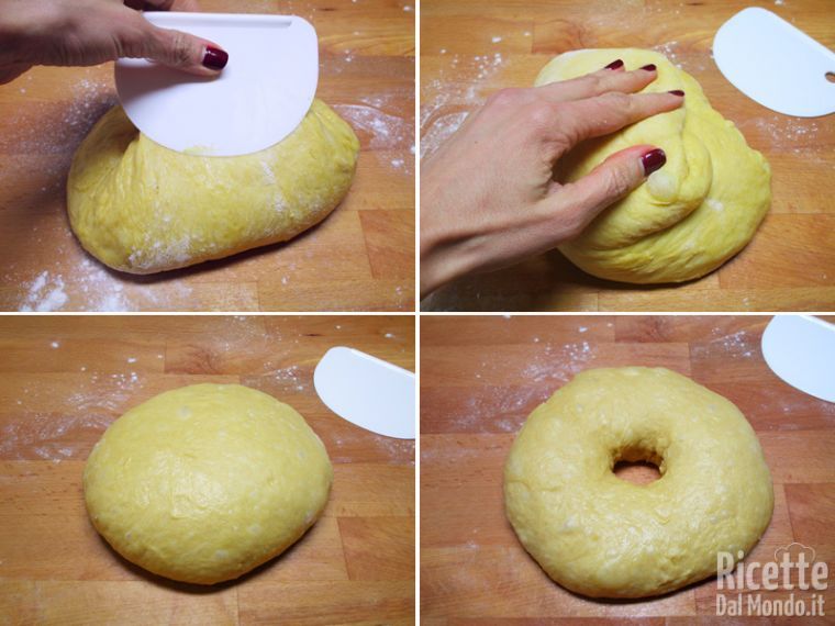 Fare le pieghe e formare una ciambella