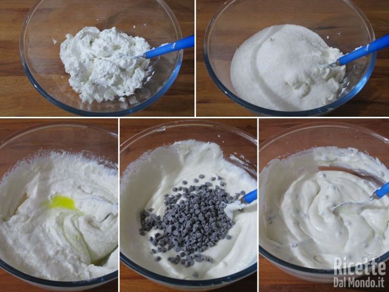 Preparare la crema di ricotta