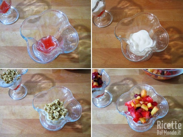 Coppe fredda di muesli e frutta fresca 6