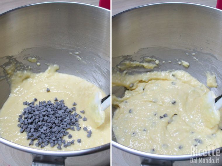 Unire le gocce di cioccolato