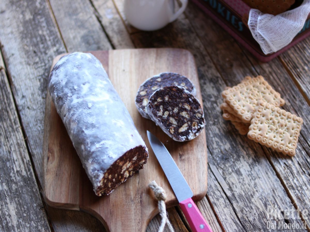 Salame di cioccolato, ricetta originale e semplice da fare