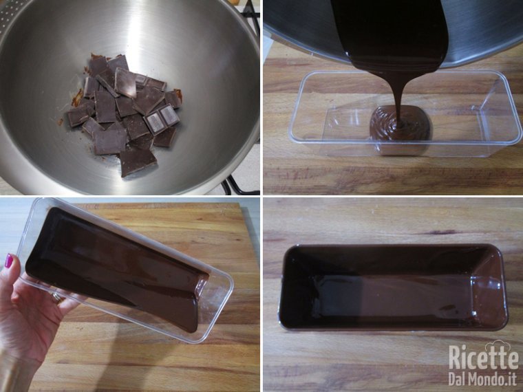 Rivestire lo stampo con il cioccolato