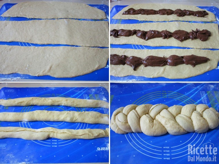 Treccia lievitata alla Nutella 5