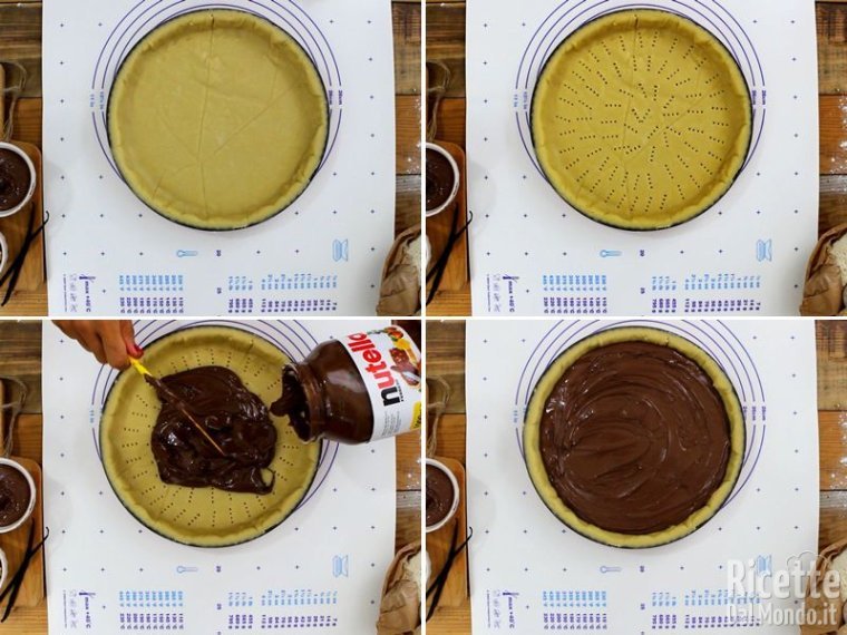 Bucherellare la base e riempire con Nutella