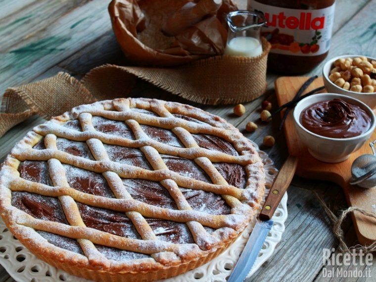 Crostata alla Nutella, semplice, morbida e cremosa