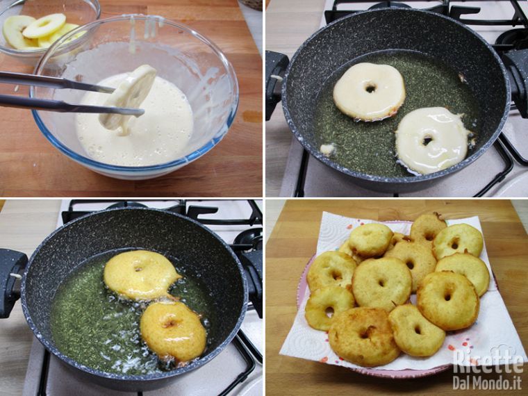 Friggere le frittelle in olio caldo