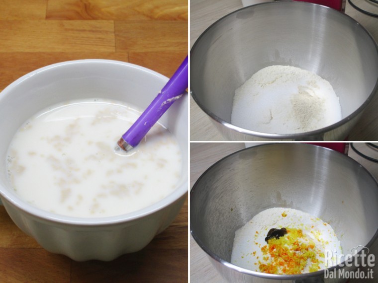 Sciogliere il lievito nel latte e unirlo alla farina