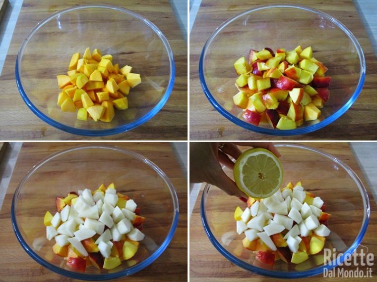 Macedonia fresca di frutta nell'anguria 3