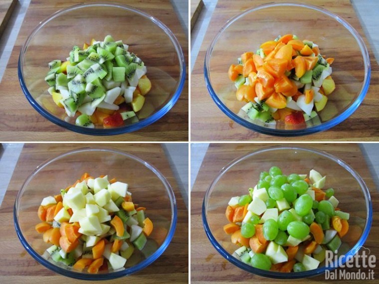 Macedonia fresca di frutta nell'anguria 4