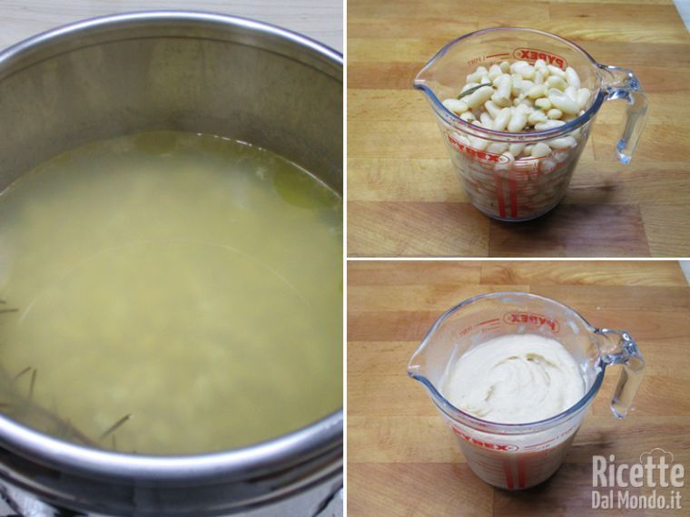 Frullare metà dei fagioli