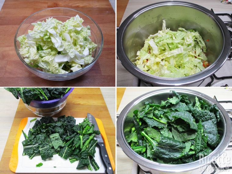 Aggiungere le verdure tagliate a pezzi