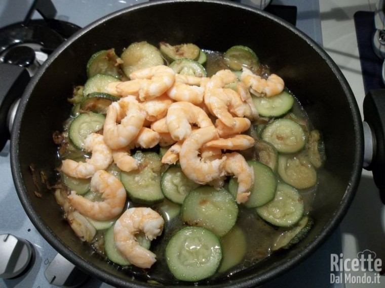 Bavettine con Zucchine e Gamberetti