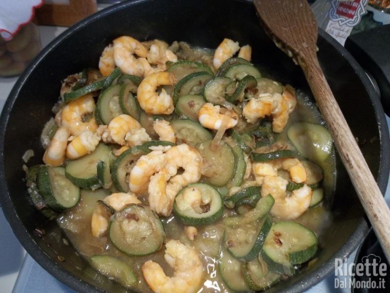 Bavettine con Zucchine e Gamberetti