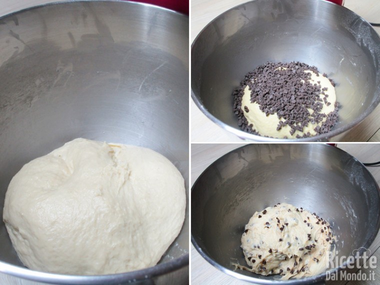Completare aggiungendo le gocce di cioccolato