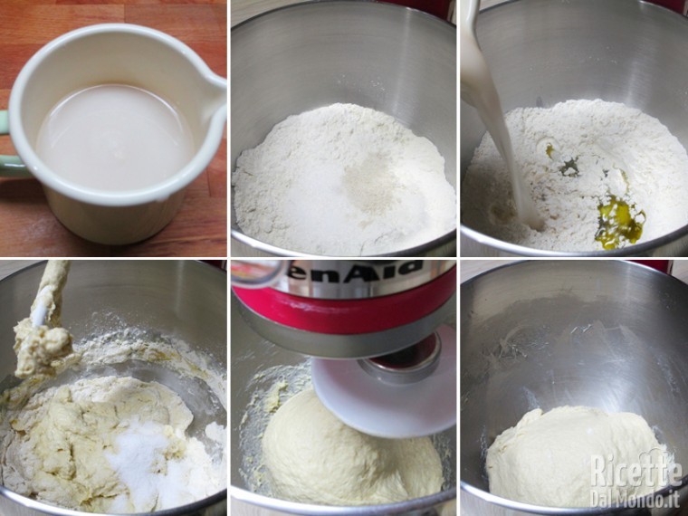 Iniziare a prepapare l'impasto