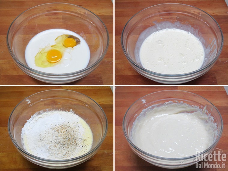 Lavorare gli ingredienti liquidi poi aggiungere i secchi