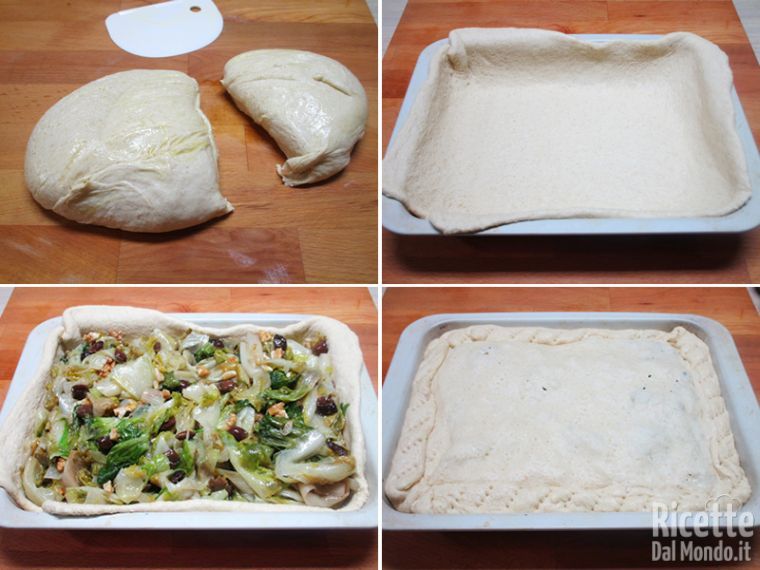 farcire la pizza di scarola
